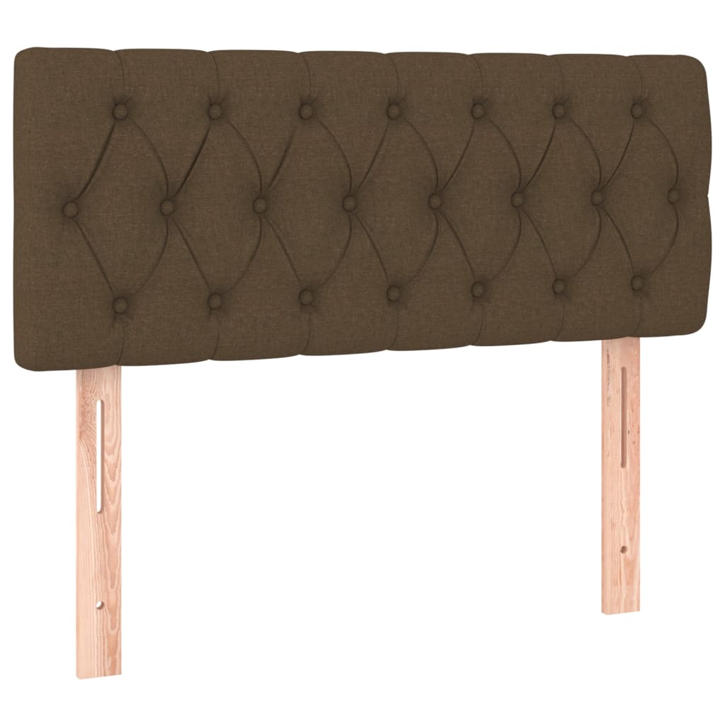 Boxspring met matras en LED stof donkerbruin 90x190 cm 90 x 190 cm Getuft ontwerp