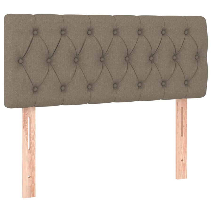 Boxspring met matras en LED stof taupe 90x190 cm 90 x 190 cm Getuft ontwerp