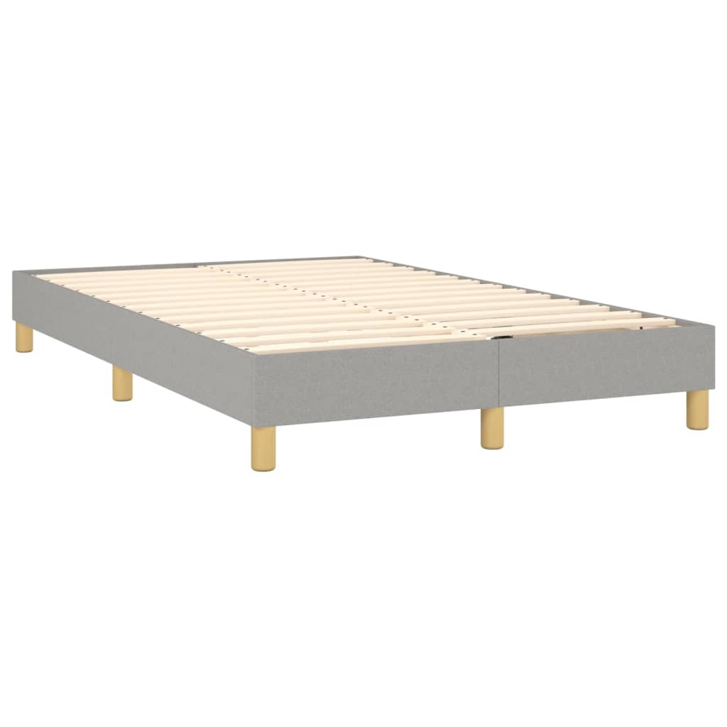 Boxspring Met Matras En Led Stof Lichtgrijs 120X200 Cm Lichtgrijs 120 x 200 cm Getuft ontwerp
