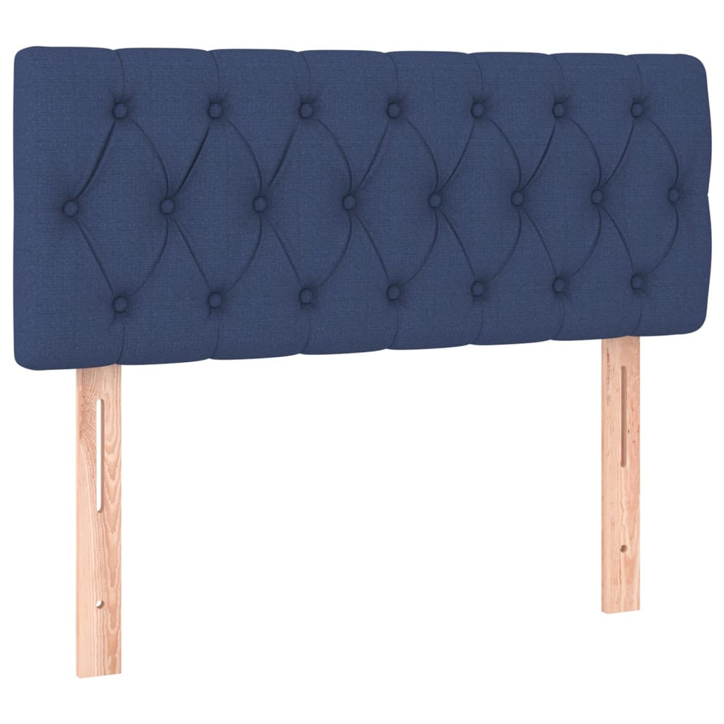 Boxspring Met Matras En Led Stof Blauw 120X200 Cm 120 x 200 cm Getuft ontwerp