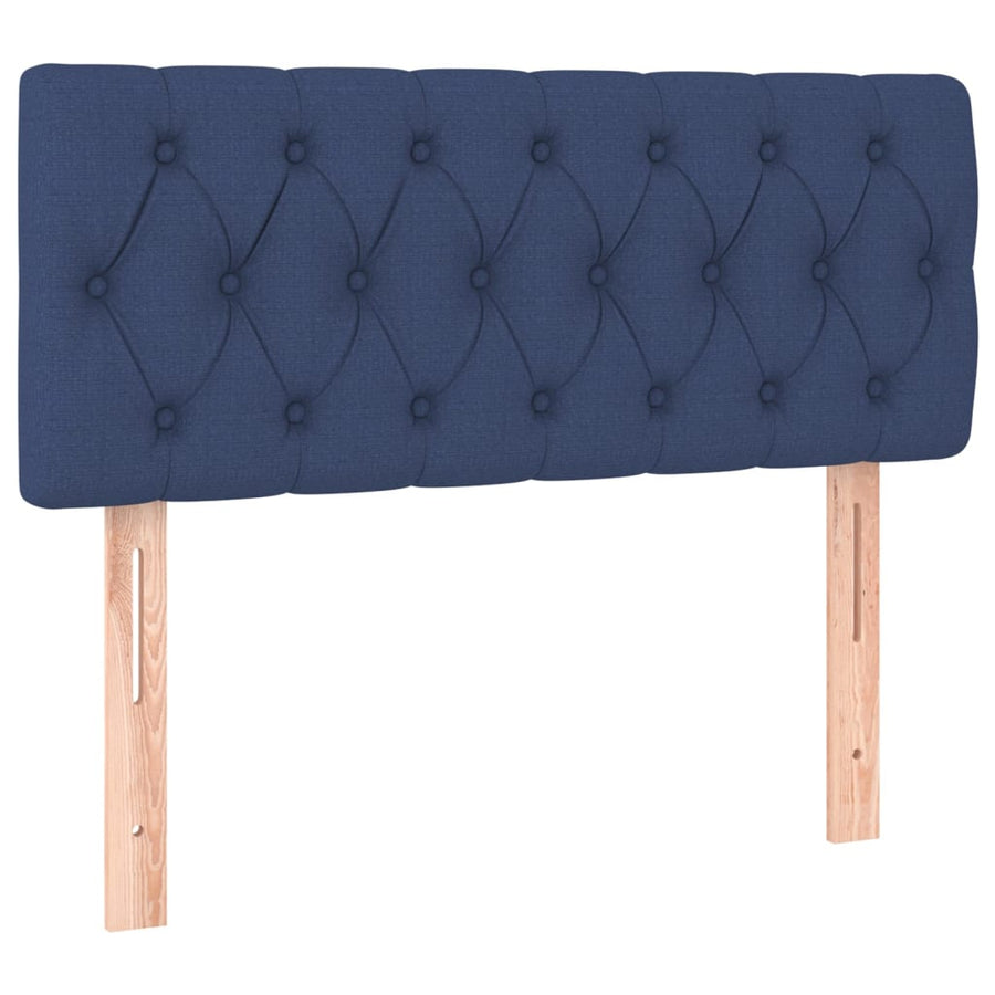 Boxspring Met Matras En Led Stof Blauw 120X200 Cm 120 x 200 cm Getuft ontwerp