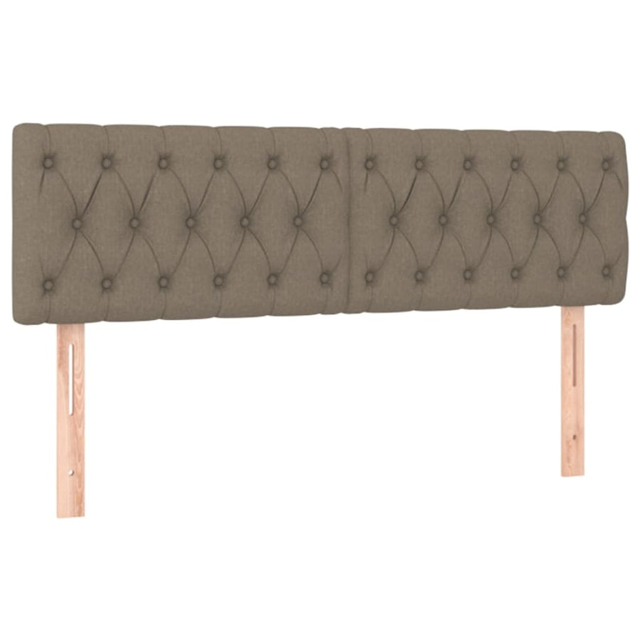 Boxspring Met Matras En Led Stof Taupe 160 x 200 cm Getuft ontwerp