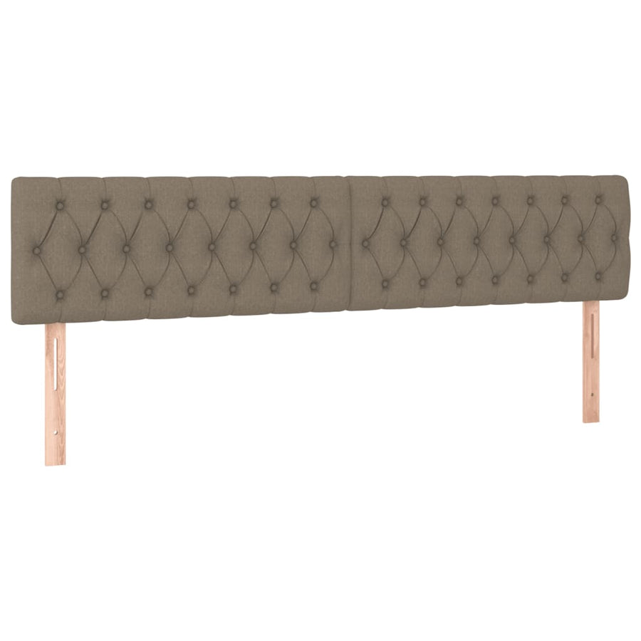 Boxspring met matras en LED stof taupe 200x200 cm 200 x 200 cm Taupe