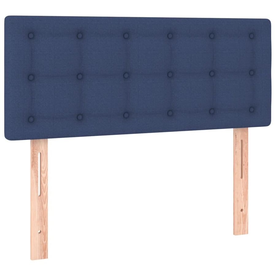 Boxspring met matras en LED stof blauw 80x200 cm 80 x 200 cm Knopen