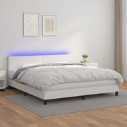 Boxspring met matras 160x200 cm wit
