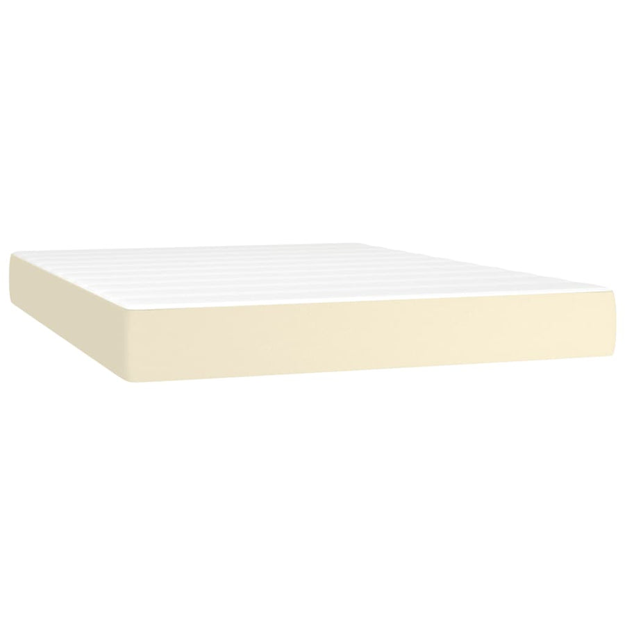 Boxspring Met Matras En Led Kunstleer Kleurig 140 x 190 cm