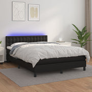 Boxspring met matras 140x200 cm zwart