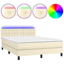 Boxspring Met Matras En Led Kunstleer Kleurig 140 x 200 cm