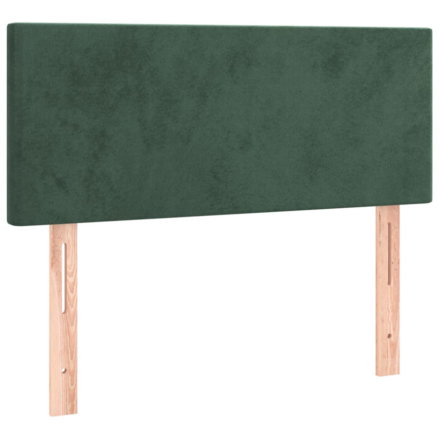 Boxspring met matras en LED fluweel donkergroen 90x190 cm 90 x 190 cm Donkergroen