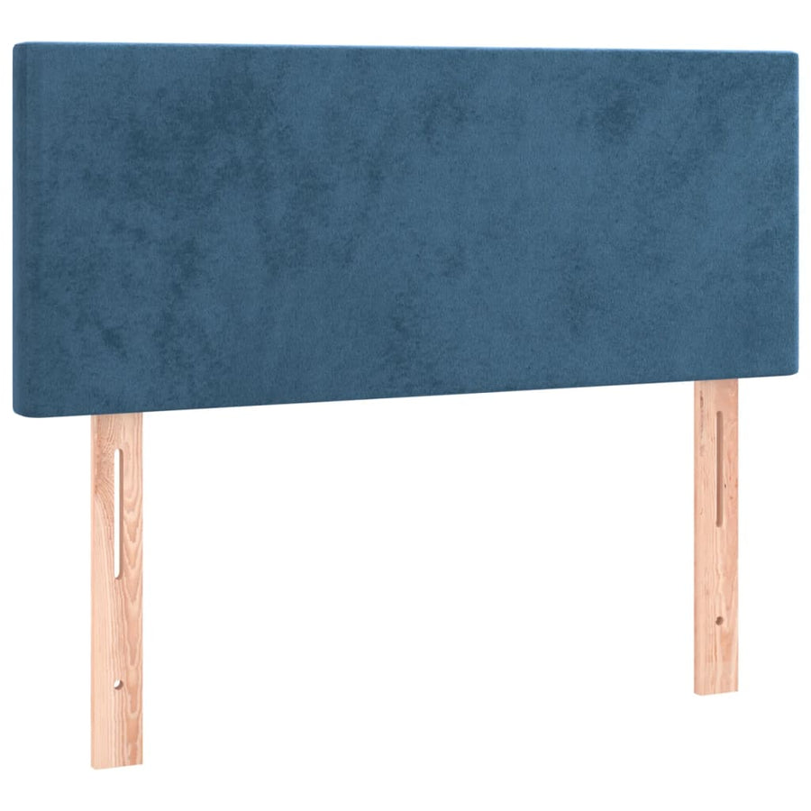 Boxspring met matras en LED fluweel donkerblauw 90x200 cm 90 x 200 cm Donkerblauw