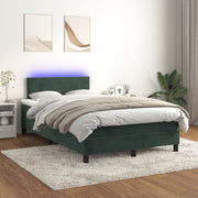 Boxspring met matras 120x200 cm donkergroen fluweel