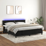 Boxspring met matras 160x200 cm zwart