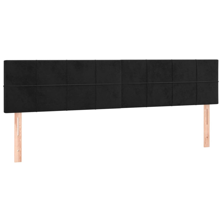 Boxspring met matras en LED fluweel zwart 180x200 cm 180 x 200 cm Zwart