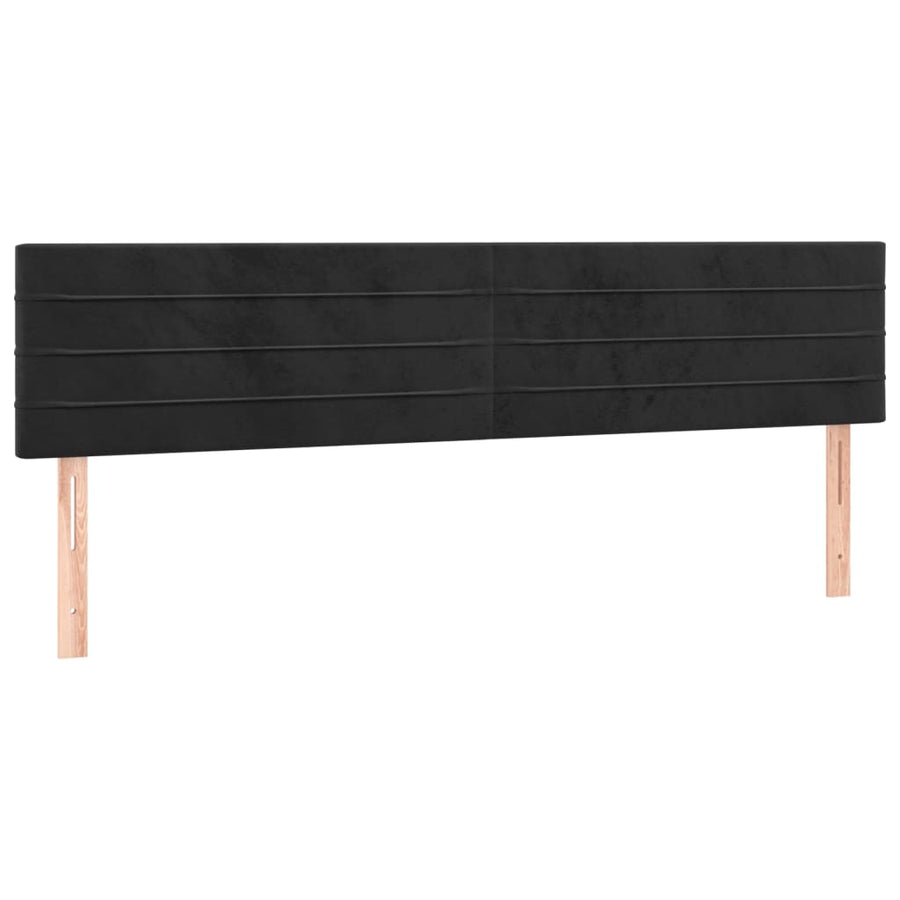 Boxspring met matras en LED fluweel zwart 160x200 cm 160 x 200 cm Zwart