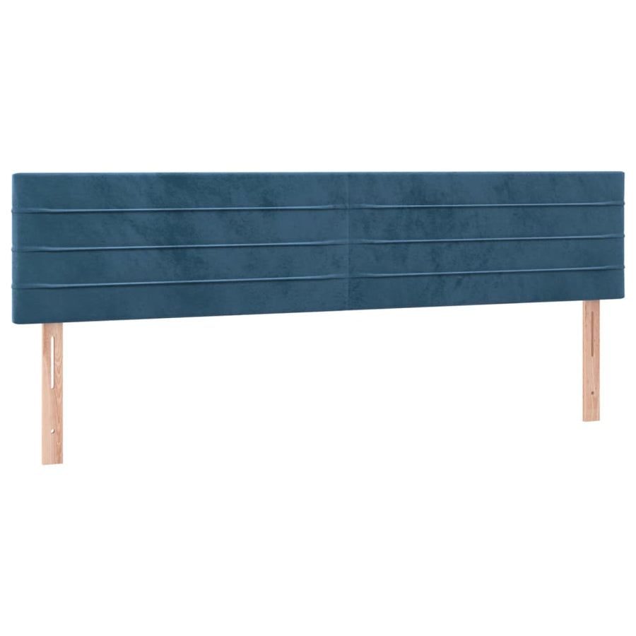 Boxspring met matras en LED fluweel donkerblauw 180x200 cm 180 x 200 cm Horizontale strepen
