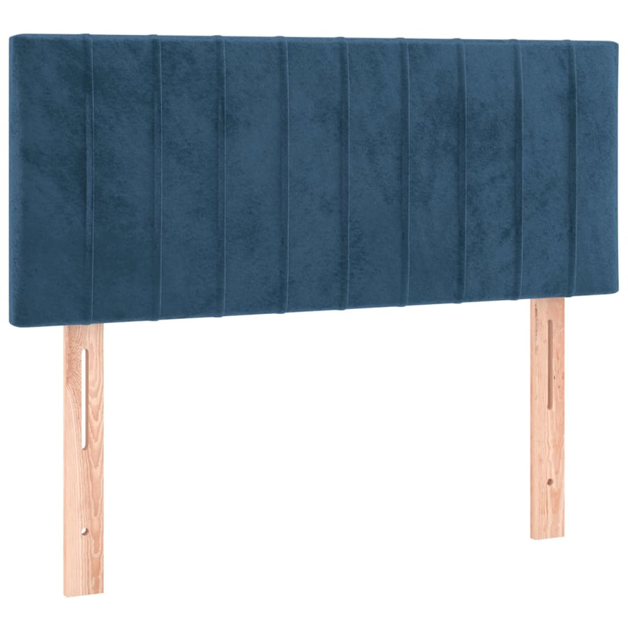 Boxspring met matras en LED fluweel donkerblauw 80x200 cm 80 x 200 cm Donkerblauw