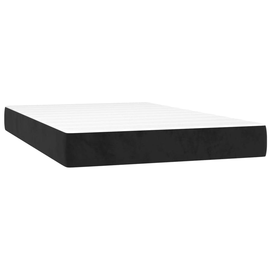 Boxspring met matras en LED fluweel zwart 120x200 cm 120 x 200 cm Zwart
