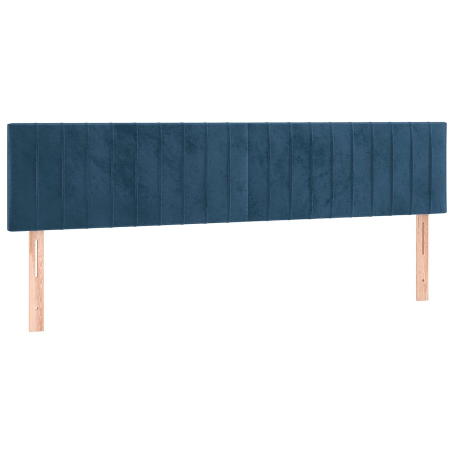 Boxspring met matras en LED fluweel donkerblauw 160x200 cm 160 x 200 cm Donkerblauw