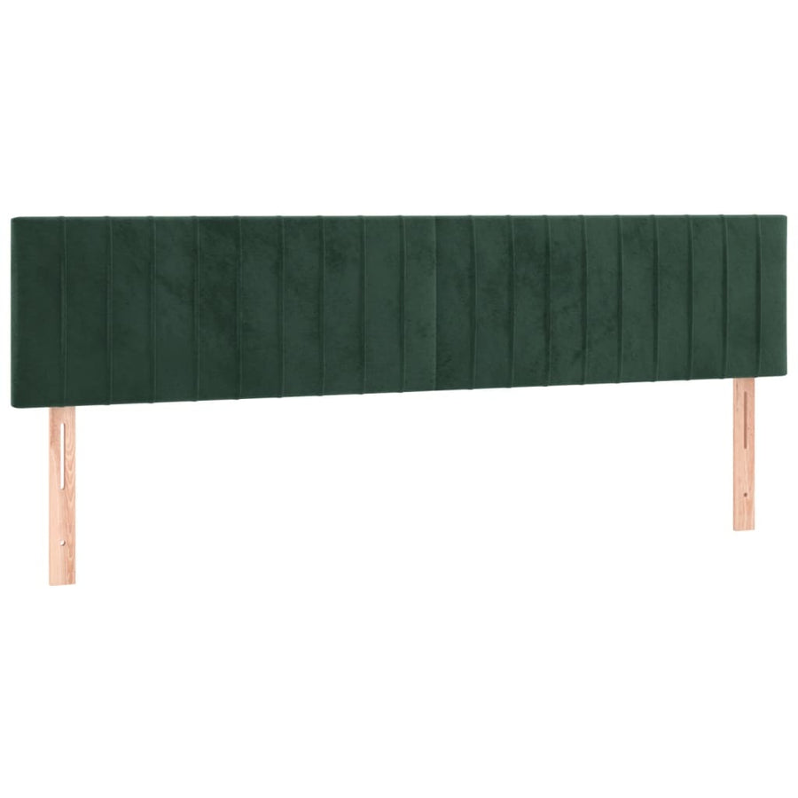 Boxspring Met Matras En Led Fluweel Donkergroen 180 x 200 cm Verticale strepen