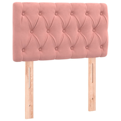 Boxspring met matras en LED fluweel roze 80x200 cm 80 x 200 cm Roze