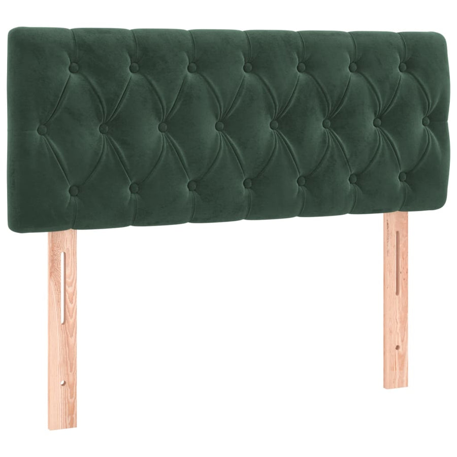 Boxspring Met Matras En Led Fluweel Donkergroen 90 x 190 cm Getuft ontwerp