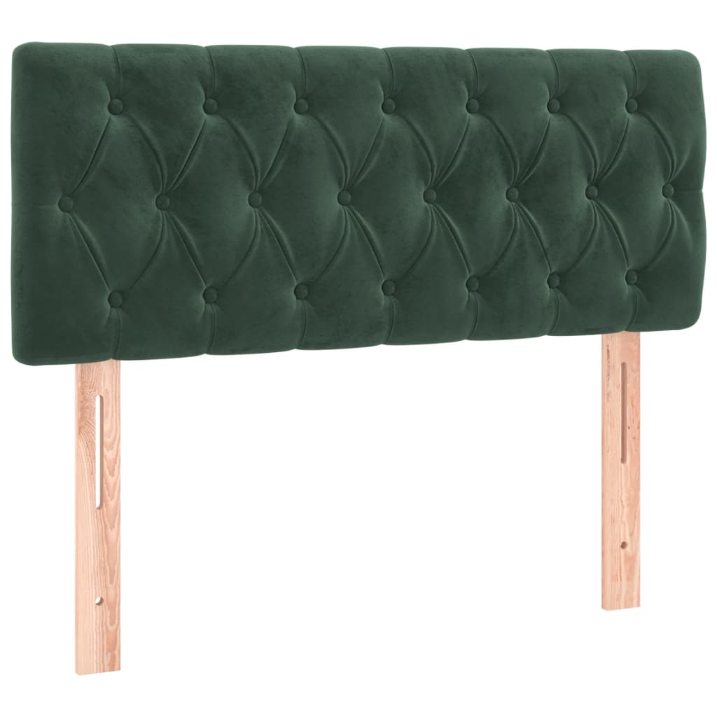 Boxspring Met Matras En Led Fluweel Donkergroen 90 x 200 cm Getuft ontwerp