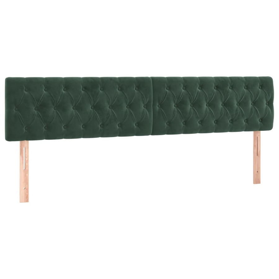 Boxspring Met Matras En Led Fluweel Donkergroen 180 x 200 cm Getuft ontwerp