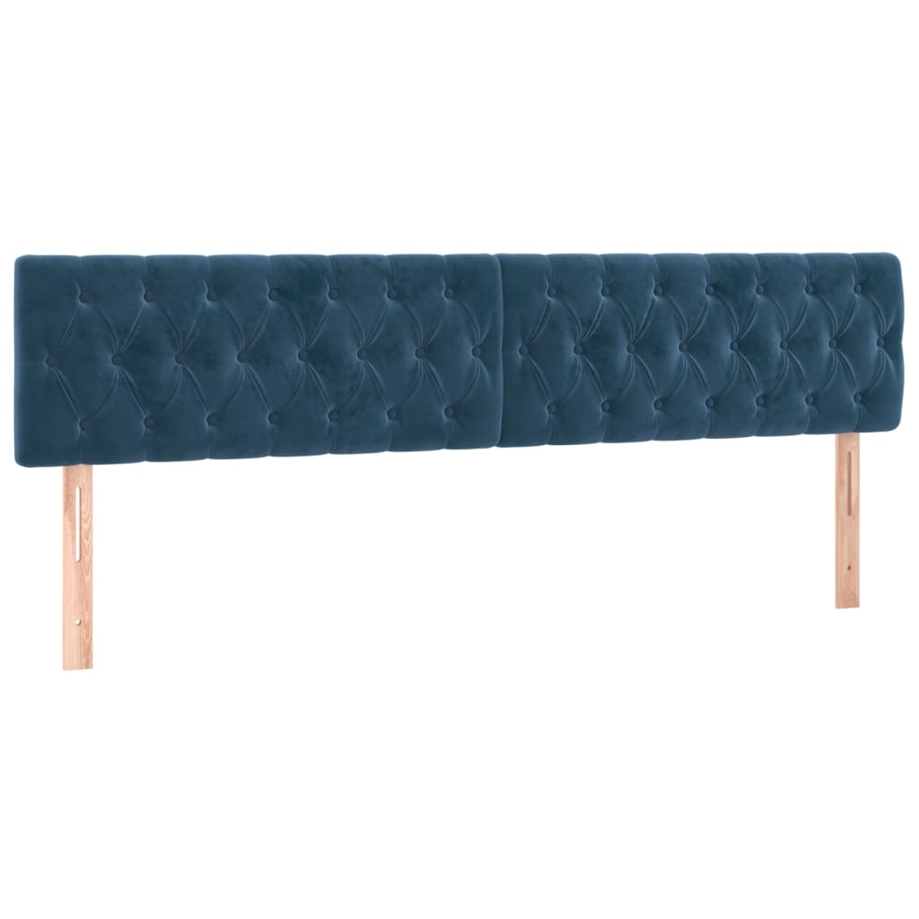 Boxspring met matras en LED fluweel donkerblauw 180x200 cm