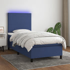 Boxspring met matras en LED 80x200 cm blauw