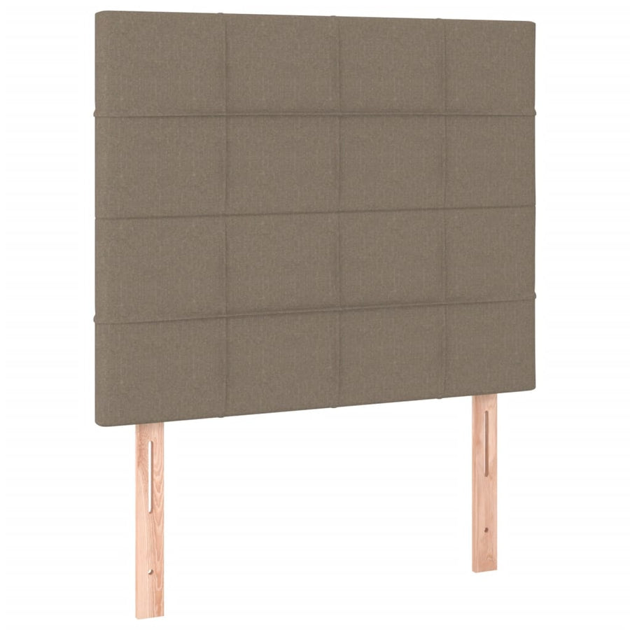Boxspring met matras en LED stof taupe 80x200 cm 80 x 200 cm Taupe