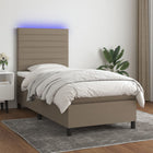 Boxspring met matras taupe 80x200 cm