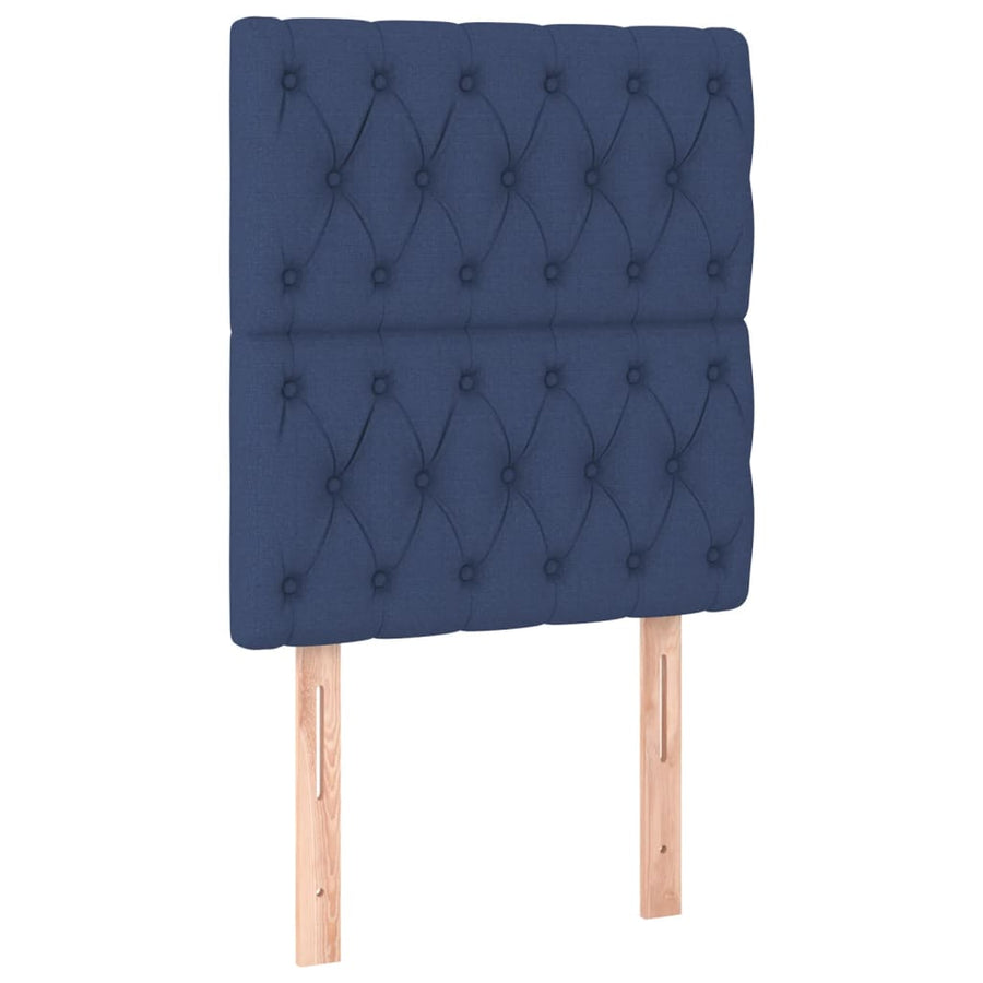 Boxspring Met Matras En Led Stof Blauw 80 x 200 cm Getuft ontwerp