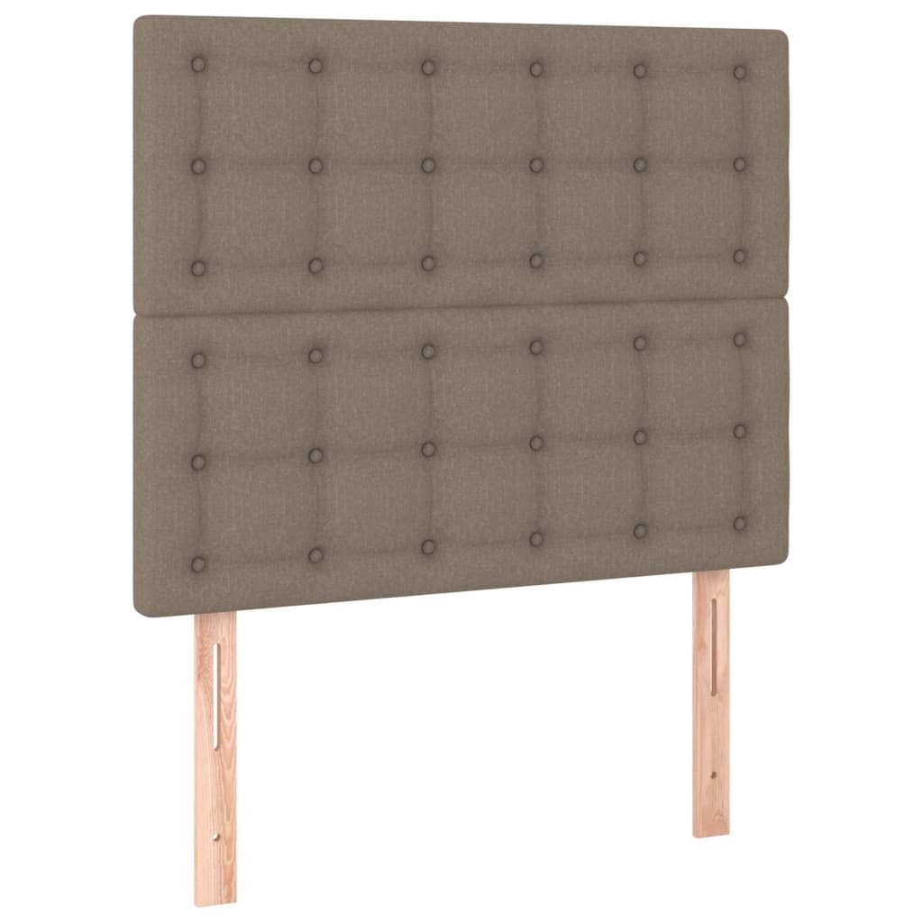 Boxspring met matras en LED stof taupe 80x200 cm