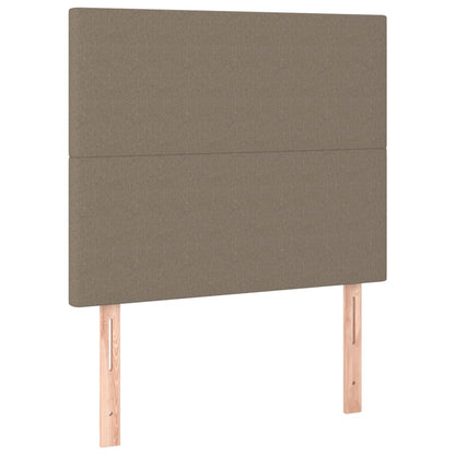 Boxspring Met Matras En Led Stof Taupe 90 x 190 cm Effen ontwerp
