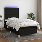Boxspring met matras en LED 80x200 cm zwart