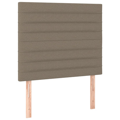 Boxspring met matras en LED stof taupe 80x200 cm 90 x 200 cm Taupe