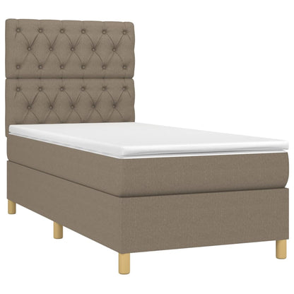 Boxspring Met Matras En Led Stof Taupe 80 x 200 cm Getuft ontwerp