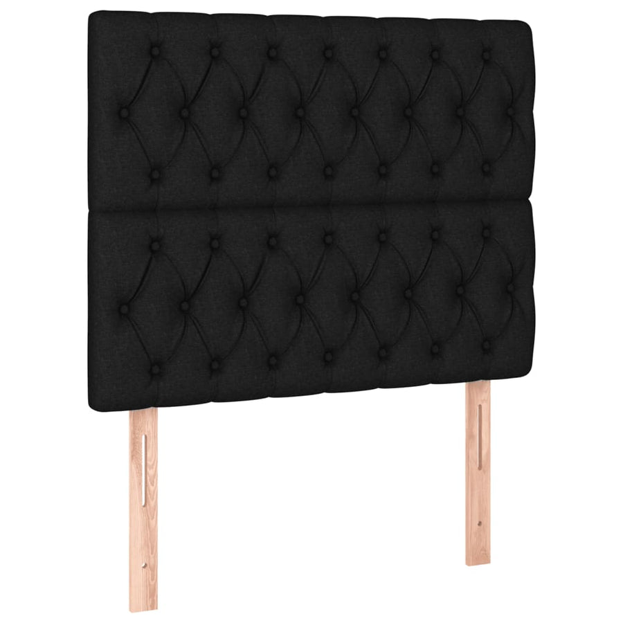 Boxspring Met Matras En Led Stof Zwart 90 x 190 cm Getuft ontwerp