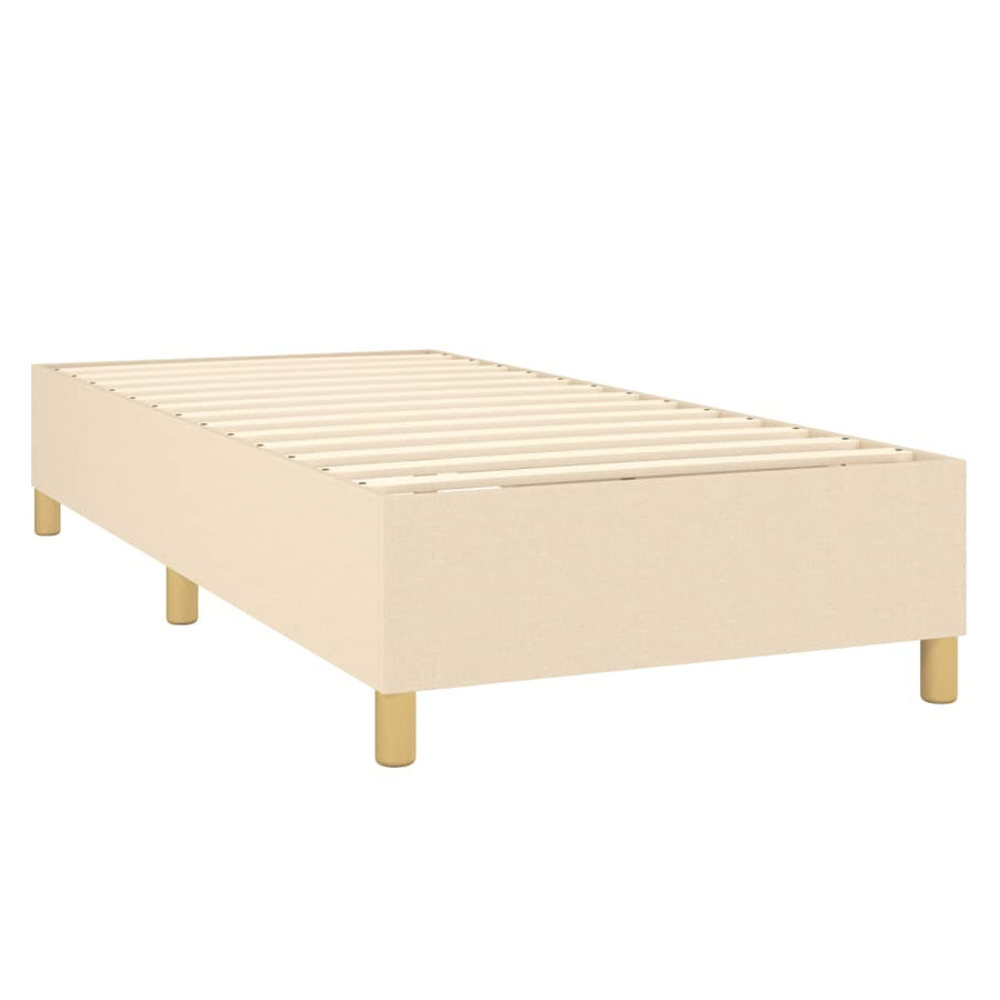 Boxspring met matras en LED stof crèmekleurig 100x200 cm 100 x 200 cm Crème