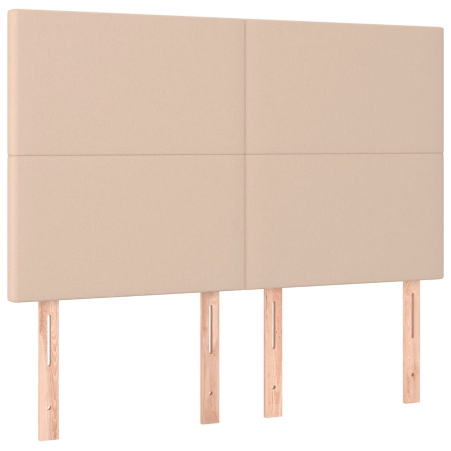 Boxspring Met Matras En Led Kunstleer Kleur 140X190Cm Cappuccino 140 x 190 cm Effen ontwerp