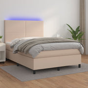 Boxspring met matras 140x200 cm cappuccino