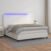 Boxspring met matras 180x200 cm wit