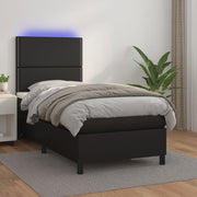 Boxspring met matras 90x190 cm zwart