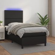 Boxspring met matras 100x200 cm zwart