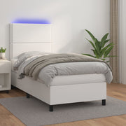 Boxspring met matras 100x200 cm wit