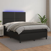Boxspring met matras 140x200 cm zwart