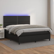 Boxspring met matras 180x200 cm zwart