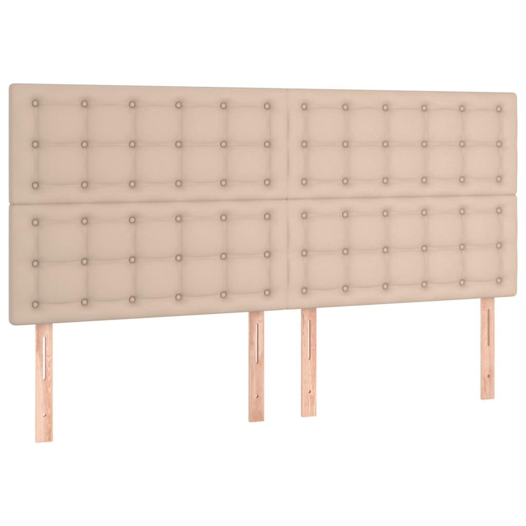 Boxspring met matras en LED kunstleer cappuccinokleur 180x200cm