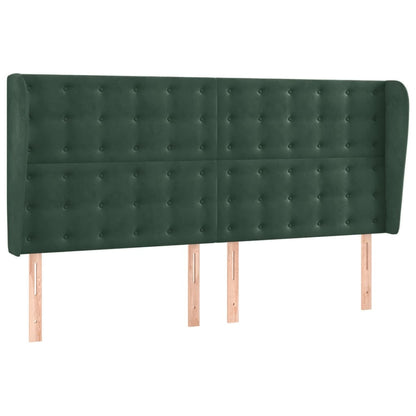 Boxspring met matras en LED fluweel donkergroen 180x200 cm