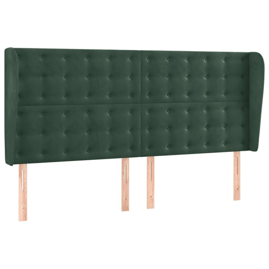 Boxspring met matras en LED fluweel donkergroen 180x200 cm